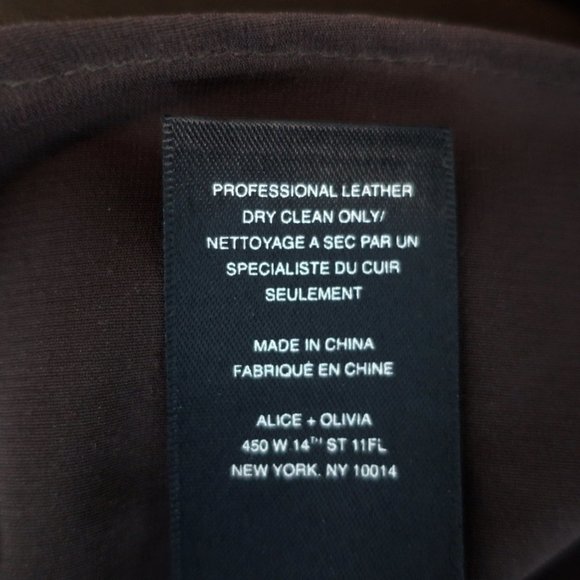 Alice + Olivia Mini Wrap Skirt Dark Brown Size 2 - Picture 7 of 7